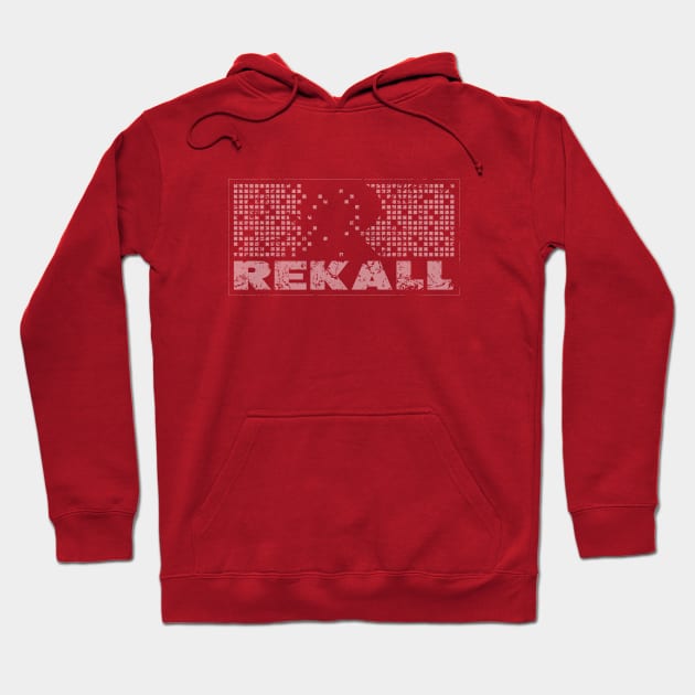 Total Recall – Rekall Logo (distressed) Hoodie by GraphicGibbon